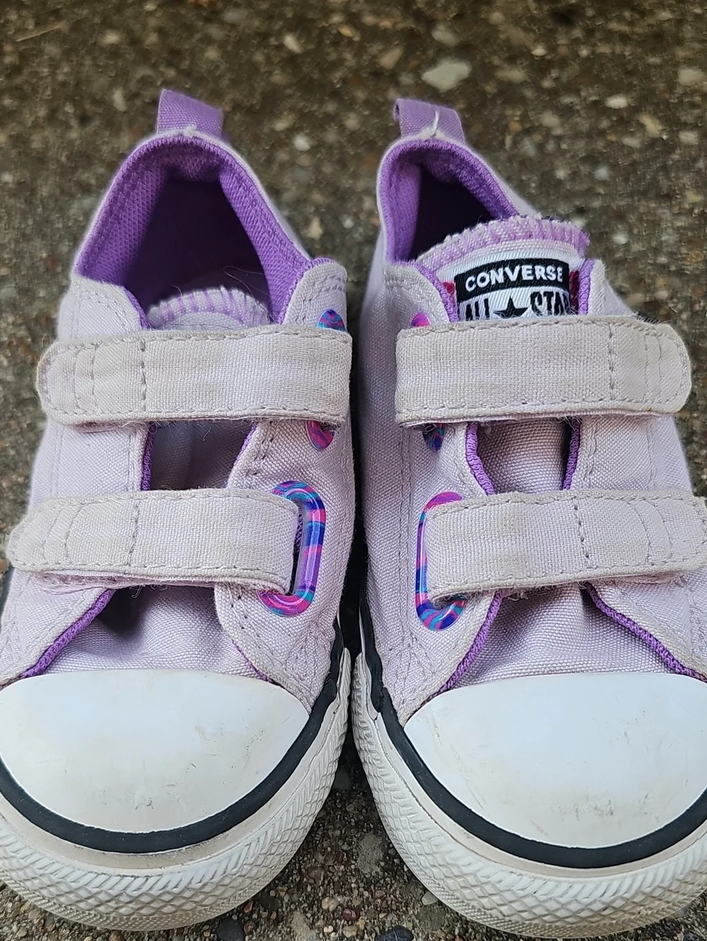 Converse Chuck Taylor All Star Lilac Purple Two Strap Sneakers Baby Toddler 7